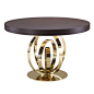 Furniture - Dining Room Tables - Brass - Wood - Contemporary - Elise Som Design Studio: 