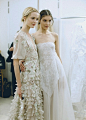 daria strokous and kati nescher backstage at valentino haute couture spring/summer 2013