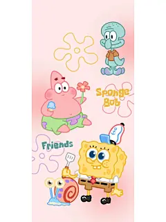 可爱海绵宝宝派大星✨｜自制插画壁纸分享 - 小红书