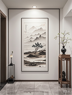 招引蜜蜂的蝴蝶采集到新中式玄关