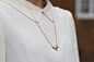 @AnneBowesJewellery love birds necklace, perfect with Peter Pan collars
