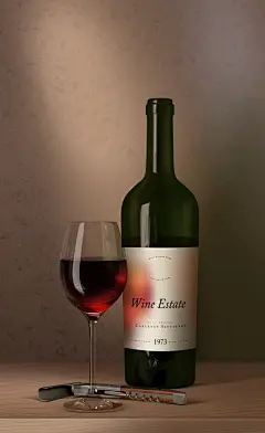 红酒瓶包装样机