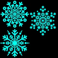 卡通雪花素材