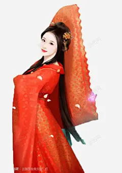 古代美女高清素材 手绘 设计图片 免费下载 页面网页 平面电商 创意素材 png素材