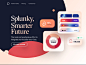 Hero — Finance Interface Elements illustration branding hero section uidesign ui ux animation download free freebie element charts sketch design hero cards card fintech app