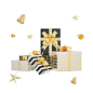 盒子20200420 情人节礼物盒化妆品盒子矢量PSD源文件素材丝带金色-淘宝网