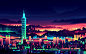 General 2880x1800 cityscape Taipei 101 digital art night lights building Romain Trystam artwork Taiwan Taipei