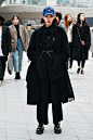 东大门_ Kimbomi_Women_Bolacap_TrenchCoat_shirt_Belt_Width Pants_Dubi Shoes