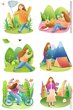 春游手绘插画图片,春游手绘插画模板下载,春游踏青插画 春游插画 手绘踏青 手绘春游 野营插画,春游手绘插画设计素材,昵图网：图片共享和图片交易中心