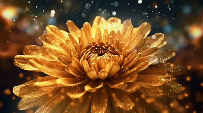 【AI数字艺术】金色菊花图片下载