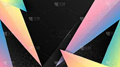 抽象几何彩色背景与三角形