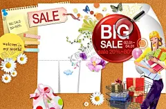 韩国可爱趣味风格促销宣传海报 【酷图网】韩国,可爱,趣味,风格,促销,宣传,海报