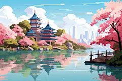 苏州旅游插图插画