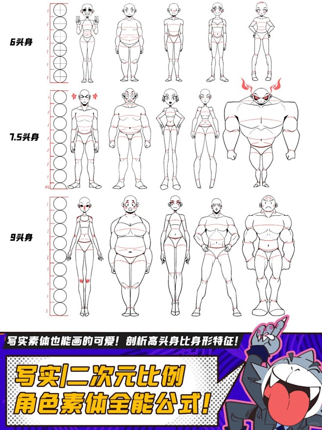 写实_二次元比例角色素体的全能公式！_1...