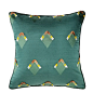 简约现代样板间沙发客厅卧室绿色绣花方枕靠包靠垫抱枕