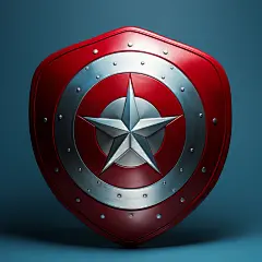 红色大气盾牌素材图AI图