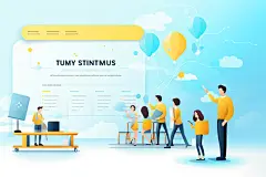 老师上课培训教学扁平风插画