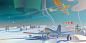 Polar aviation : The poster for decoration Airport 3x6 m