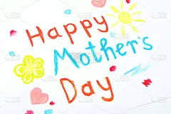 一个孩子做的母亲节快乐卡片