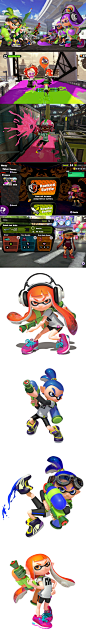 原画素材 喷射战士 Splatoon CG设定 游戏原画 资料图集 绘画-淘宝网