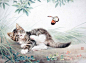  【邢诚爱工笔画 ---- 充满灵气的猫】
 邢诚爱，字甫元。1960年生于河北省沧州市，中国云峰画院专业画家，中国美术家协会河北分会会员，中国北京工笔重彩画会会员。画家邢诚爱将充满灵气又可爱的猫画到极致，使其活灵活现的展现在我们面前，是非常值得赏析的佳品。
 