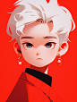 yokooouno_a_cute_little_anime_Chinese_boy_with_white_hairwearin_b7415ed4-07bf-4613-b7f0-bb3e4569571a