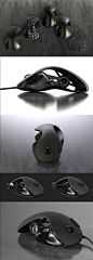 GAMIN MOUSE, pattern, voronoi, product/industrial design, individual corpus, adjustable size and weight, programmable g-joystick, scroll ring, sliding, ergonomic, pull reload button. grasshopper: 