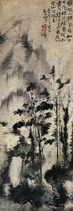 草堂话旧（采集到国画（清。石涛）一