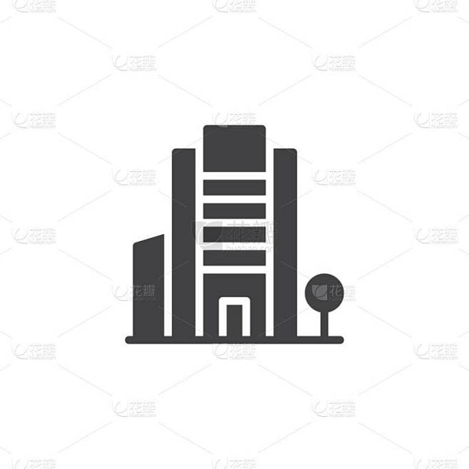办公大楼矢量图标