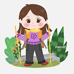 春天萌系女生远足PNG素材图片大小2999x2999px 图片尺寸1.07 MB 来自PNG搜索网 pngss.com 免费免扣png素材下载！背包#草地#春天#春意盎然#卡通手绘#开心#绿植#萌系#萌系女生#石头#小野花#远足#紫色裙子#