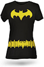 预订官方授权正品蝙蝠侠logo腰带女式t恤batgirl tee