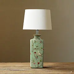 5折特惠/北欧表情/美式乡村/新中式/混搭/手绘陶瓷台灯/凤明花鸟@北坤人素材