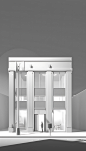 扁平风建筑现代城市插画