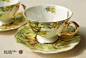 Royal Collection 品牌高档骨瓷花茶杯咖啡杯 