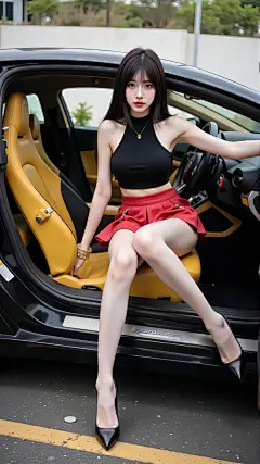 前线汪汪队：车好还是美女好#精美高清壁纸在哪里找# #什么身材才算好身材#