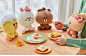 LINE FRIENDS 全新MINI系列 布朗熊毛绒坐姿玩偶20CM 居家抱枕-tmall.com天猫