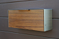 Modern Mailbox,  Teak and Stainless Steel Mailbox