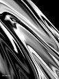 扭曲抽象金属波纹特效样机赛博朋克酸性风海报设计_PSD文件：