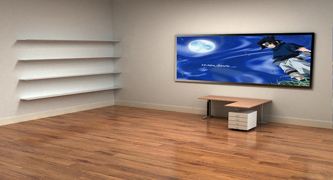 3d立体书架电脑桌面壁纸图片