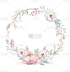 手绘复活节水彩卡通兔子与树叶，树枝和羽毛。靛蓝水彩兔子节日插画复古波西米亚风格。兔子卡片。