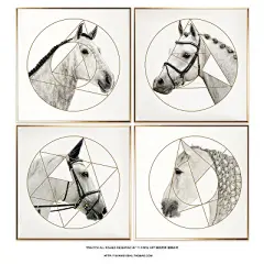 手绘马系列抽象油画简约现代挂画客厅墙画玄关定制装饰油画-淘宝网