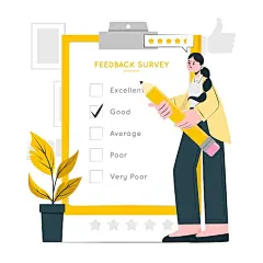 反馈问卷调查插画矢量图设计素材