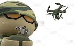 微型士兵与无人机。