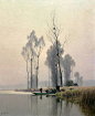 静谧氛围——法国画家Alexandre Jacob(1876～1972)_水景 : Alexandre Jacob出生在Parisien，他是一个风景、水景和静物的画家。他的魅力似乎和水一样。 一些作品是相当印象派的，而另一些则是相对写实的水景，带有朦胧和薄雾——大气…