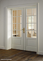 White internal French doors with insert panel :)
