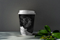 Mockups | 逼真高品质品牌浅色深色系12个PSD咖啡杯饮品植物生态场景模型样机 - 设汇