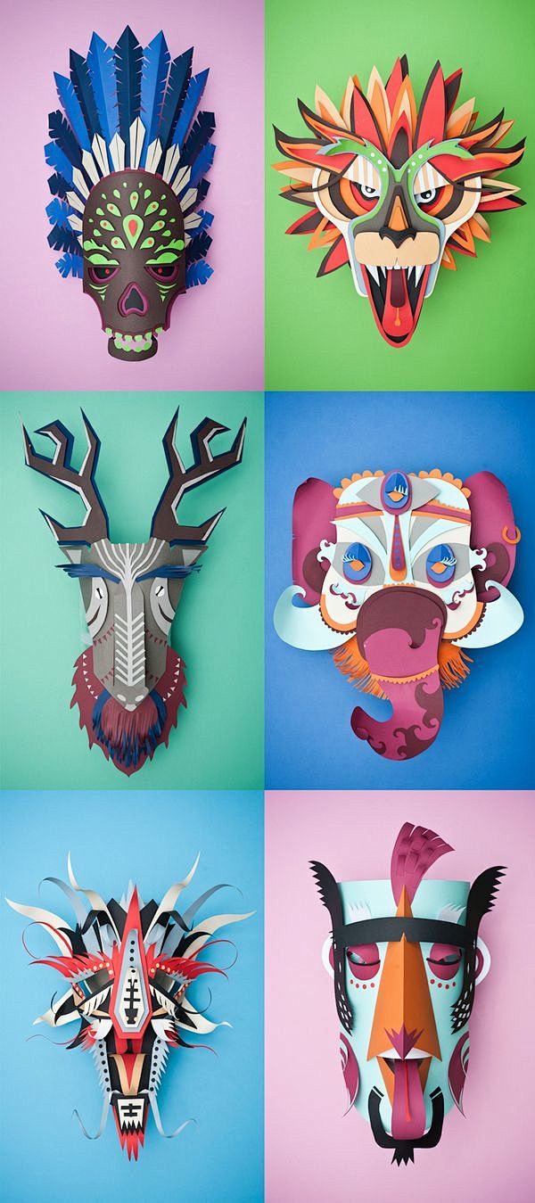 paper animal masks