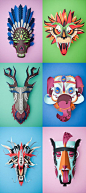 Paper animal masks