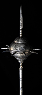 GRUZ, Mace  18 / 19th Century  India   Steel, silver