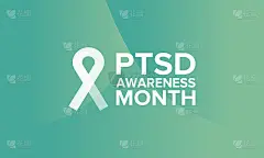 6月的PTSD宣传月。创伤后应激障碍。每年在美国庆祝。意识的概念。海报、卡片、横幅和背景。矢量图